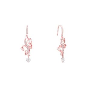 GIVA 925 Silver Rose Gold Plated Shining Butterfly Earrings Pendant with Link Chain | Gifts for Women & Girls